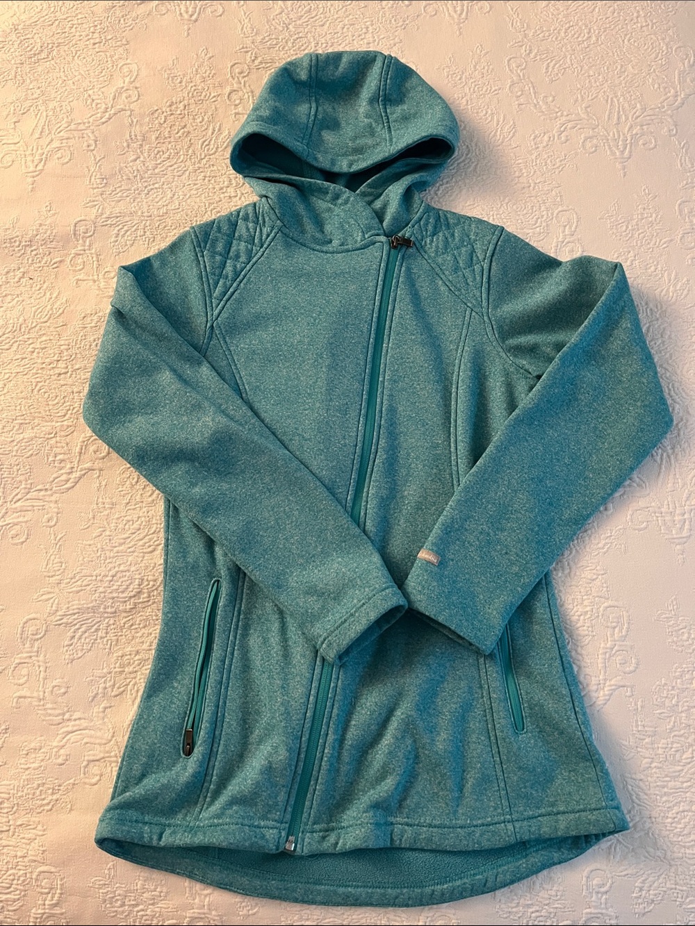 Teal Asymmetric Columbia Hoodie